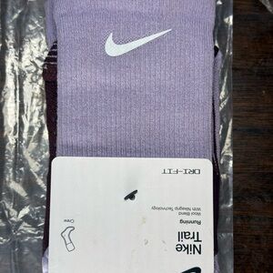 Nike Men's Dri-FIT Trail Socks - Lavender and Maroon
